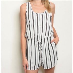 Black & White Stripped Romper